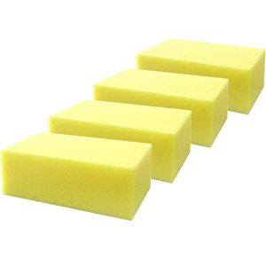 D.RECT Autospons, 4-delig, multifunctionele spons, 163 x 115 x 70 mm, wasspons voor auto, autoverzorging, verf, velgen, reiniging