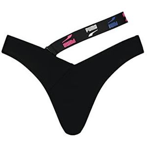 PUMA Dames V-shape Brief Bikini Bottoms, Black Combo, M, Black Combo., M