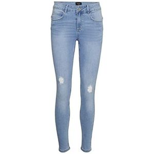 VERO MODA Dames VMSELA MR Skinny Jeans, Light Blue Denim, M/30, blauw (light blue denim), (M) W x 30L