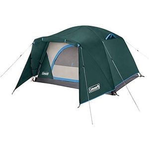 Coleman Skydome Campingtent met volvliegweertent voor 2/4/6 personen, weerbestendige tent met regenvlieg, draagtas, opbergzakken en ventilatie, opzet in 5 minuten