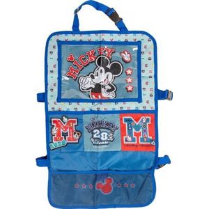 TataWay in viaggio si cresce Disney Autostoelbeschermer, tablet-organizer, auto-organizer voor kinderen, grijs blauw met Mickey Mouse