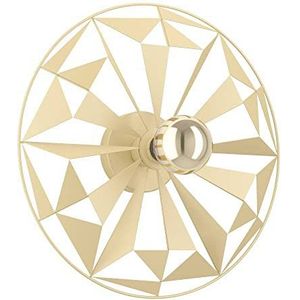 EGLO Plafondlamp Castanuelo, 1-lichts elegante en geometrische woonkamerlamp, retro lamp plafond van metaal, gouden plafondverlichting voor slaapkamer, E27 fitting, Ø 42,5 cm