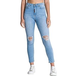 Gianni Kavanagh Light Blue Core Ripped Jeans voor dames, Lichtblauw, XS
