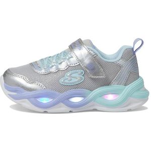 Skechers Girls Silver Mesh/Multi Trim, 43 EU, Silver Mesh Multi Trim, 43 EU