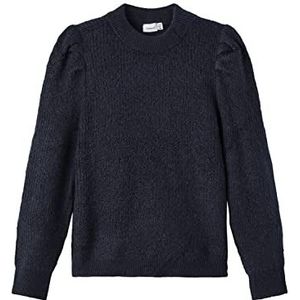 NAME IT Girl's NKFRHIS LS Knit Camp Trui Sweater, Dark Sapphire, 134/140, Dark Sapphire, 134/140 cm