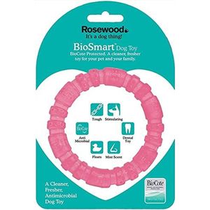 Rosewood 43105 antimicrobiel, robuust, duurzaam speelgoed biosafe voor kleine honden, puppy's, diameter: 7 cm, roze