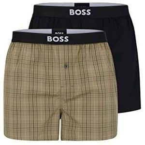 BOSS Men's 2P Boxer EW Pyjama Short, Light/Pastel Green, S, Light/Pastel Green, S