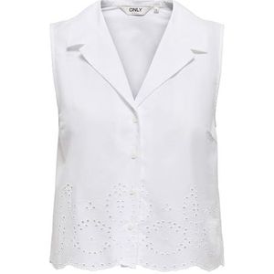 Blouse - Effen - Katoen - Normale Pasvorm - Mouwloos