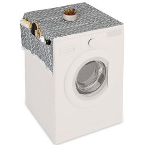 Relaxdays wasmachinehoes met zakjes - 130 x 55 cm - wasmachine beschermhoes - polyester