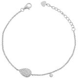 Orphelia Damesarmband 925 zilver gerhodineerd zirkonia wit briljant geslepen 19 cm - ZA-7051, 19 centimeters, Sterling zilver, Zirkonia