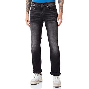 7 For All Mankind Heren The Straight Thunder Jeans, zwart, normaal, Zwart, One Size