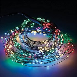 Zarivy Led-lichtsnoer voor buiten, meerkleurig, ideaal voor de decoratie van je boom, 180 cm, met 6,8 m lengte, creëert een feestelijke en gezellige sfeer in je buitenruimtes.
