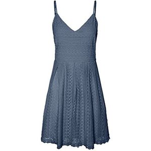 VERO MODA Dames VMHONEY LACE Pleated Singlet Dress WVN jurk, China Blue, M, China blue, M