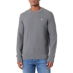 GANT - Trui - Grijs - Lange Mouw - Ronde Hals