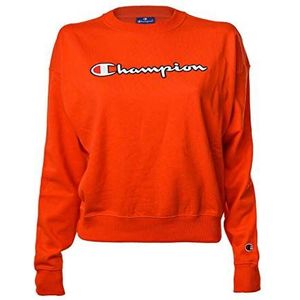 Champion Dames sweatshirt - ronde hals, effen kleuren, logo-print, ronde hals, lange mouwen