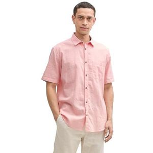 TOM TAILOR heren overhemd, 37201 - Hazy Coral Rose Chambray, L