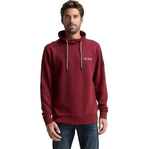 TOM TAILOR - Sweatshirt 'Snood' - Pastelblauw/Wijnrood/Wit - Sweatstof