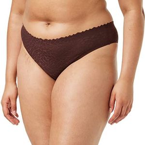 sloggi Zero Feel Lace 2.0 Brazil Panty ondergoed voor dames, Ebony Brown, XL