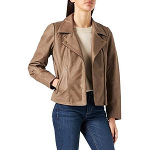 Cream CRRabia Leather Jacket, Brown, 34 Vrouwen