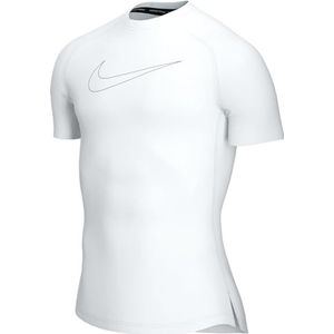 Nike Heren Short Sleeve Top M Np Df Tight Top Ss, Wit/Zwart/Zwart, DD1992-100, XL-T