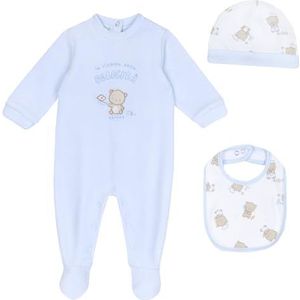 Chicco Romper voor baby en peuters, uniseks kinderen, Lichtblauw, 3 Maanden