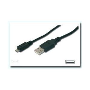Sluit 3 m USB 2.0 A aan op Micro B Koord - Zwart
