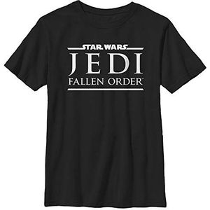 Star Wars Jedi Fallen Order Logo Boy's Solid Crew Tee, Black, X-Small, Schwarz, XS