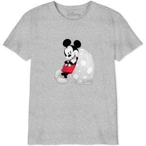 Disney Mickey with Egg BODMICKTS088 T-shirt voor jongens, melange, maat 06 jaar, Grijs Melange, 6 Jaren