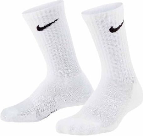 NIKE - Set van 3 Paar Sokken - Geribbelde Zoom - Katoen - Wit