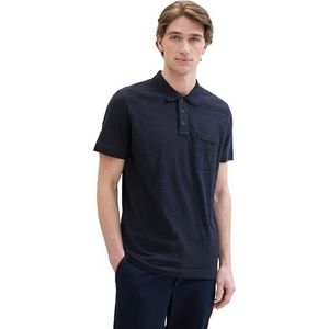 TOM TAILOR Poloshirt voor heren, 10668 - Sky Captain Blue, M