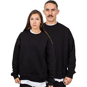 Blackskies Oversized Heavyweight Crewneck Sweater | Streetwear Luxe Sweats Heren Dames Trui Sweater Sweater - Zwart - Medium