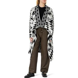 NALLY Open gebreide cardigan 19025435-NA02, zwart wit, M/L, zwart, wit, M/L