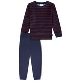 SCHIESSER - Boys World - Nachtkledij - Donkerblauw - Donkerrood - 2-delig