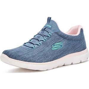 Skechers Women's Summits Fun Flare Sneaker, Navy/Multi=NVMT, 10.5 Wide