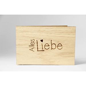 Holzgrusskarten Originele liefde, 100% handgemaakt in Oostenrijk, van eikenhout gemaakte wenskaart, wenskaart, ansichtkaart, vouwkaart