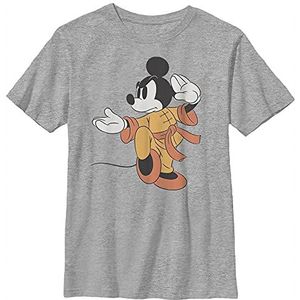 Disney Characters Kung Fu Mickey Boy's Crew Tee, Athletic Heather, X-Small, Athletic Heather, XS