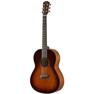 Yamaha CSF1MTBS Tobacco Brown Sunburst, westerngitaar, compacte en elegante akoestische gitaar met rijk geluid, ideaal voor onderweg, inclusief gitaartas, ¾ Mensur