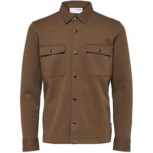 SELECTED HOMME Overhemd voor heren, klassiek, Dark Earth., S