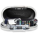 Master Lock Mini-reiskluis Kluis met kabel [Wit] 5900EURD - Beveilig je bezittingen tijdens reizen