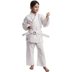 IPPONGEAR Club Gi 2 Karate Set beginners karatepak kinderpak incl. witte riem (maat 100, veterband, 220 gr/m² (220 gr/m²) stofdichtheid) wit