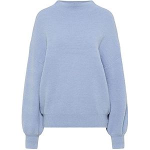 JEONA Oversized gebreide trui voor dames, blauw, M/L