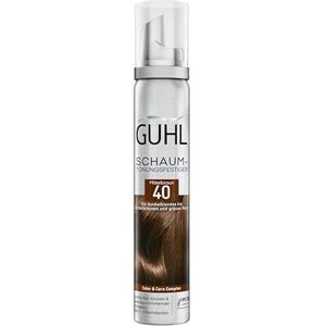 Guhl Verstevigde schuimtint, kleur 40, middenbruin, voor donkerblond tot middelbruin en grijs haar, zachte grip, volume en kleurglans, houdt 1 tot 3 wasbeurten
