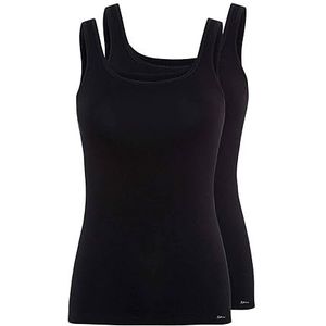 Skiny Onderhemd voor dames (verpakking van 2 stuks), zwart, 38