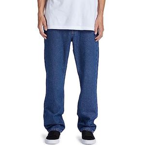 DC Shoes Worker Straight Jeans voor heren, Blauw - Indigo Dark, 34W / 34L