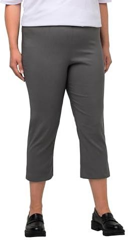 Ulla Popken - Driekwartbroek - Beige - Regular Fit - Mid Waist