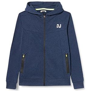 DJ DutchJeans Jongens Jongens Sweatvest Blue Melee Pullunder, Blue Melee, 6 Jaar