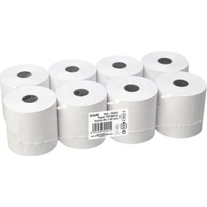 Dohe - Thermisch Papierrollen 80x60 mm (8 stuks) - Kern ⌀12 mm, Lengte 28 m, Bonrollen voor Pinautomaten, POS-systemen, Kassa's, Bonprinters en EPOS, Dikte 60 gr/m², BPA-vrij