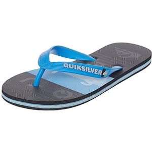 Quiksilver Molokai Word Block Flops voor heren, flip-flops, blauw/zwart/blauw., 43 EU