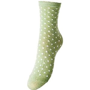 PIECES Dames Pcsebby Glitter Long 1-pack Pattern Noos, Quiet Green/Detail: KLEINE DOTS IN CAN COL, Eén Maat