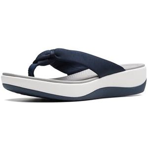 Clarks Arla Glison Teenslippers voor dames, Blauwe Stof, 38 EU